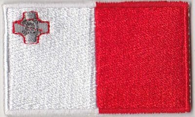 Malta Embroidered Flag Patch, style 04.