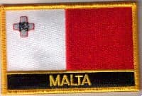 Malta Flag Patch (3 Inch) Embroidered Iron-on or Sew-on Badge Travel Europe Vacation Valletta Souvenir Shield Tourist Emblem Gift Patches - Israel