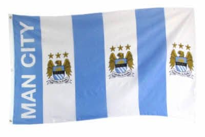 Manchester City Football Club Large Flag style 2 - 5' x 3'.
