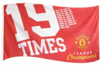 Manchester Utd Football Club Large Flag style 4 - 5' x 3'.