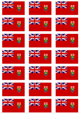 Manitoba Flag Stickers - 21 per sheet