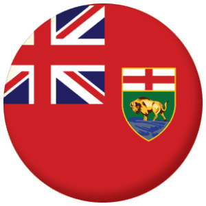 Manitoba Province Flag 25mm Flat Back
