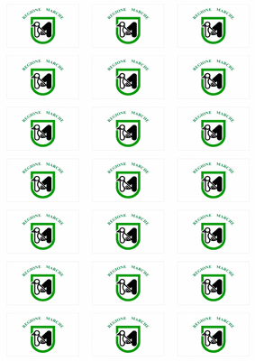Marche Flag Stickers - 21 per sheet