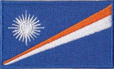 Marsall Islands Embroidered Flag Patch, style 04