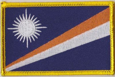 Marshall Islands Embroidered Flag Patch, style 08.