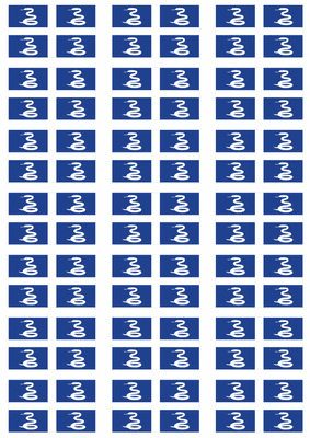Martinique Flag Stickers - 21 per sheet