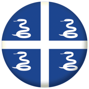 Martinique Province Flag 58mm Button Badge