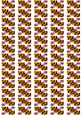 Maryland Flag Stickers - 65 per sheet