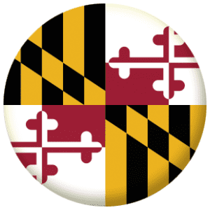 Maryland State Flag 58mm Button Badge