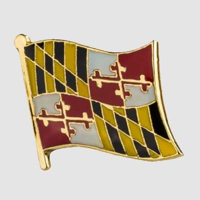 Maryland US State Flag Enamel Pin Badge - small