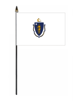 Massachusetts Hand Flag - Small.