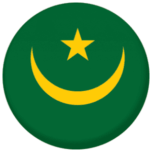 Mauritania 1959-2017 Country Flag 25mm Flat Back