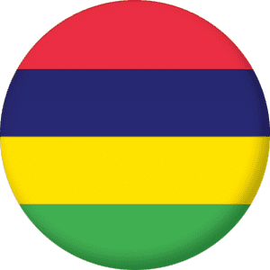Mauritius Country Flag 58mm Button Badge