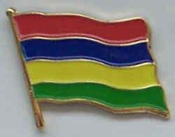 Mauritius Country Flag Enamel Pin Badge