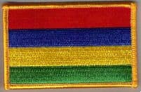 Mauritius Embroidered Flag Patch, style 08.