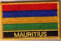 Mauritius Embroidered Flag Patch, style 09.