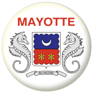 Mayotte Province Flag 25mm Flat Back