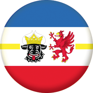 Mecklenburg-Vorpommern State Flag 58mm Button Badge
