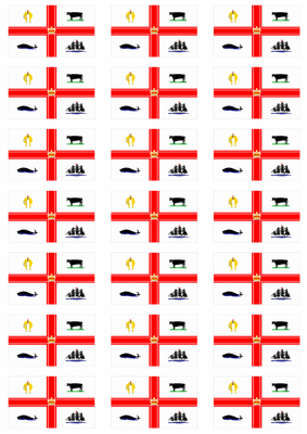 Melbourne City Flag Stickers - 21 per sheet