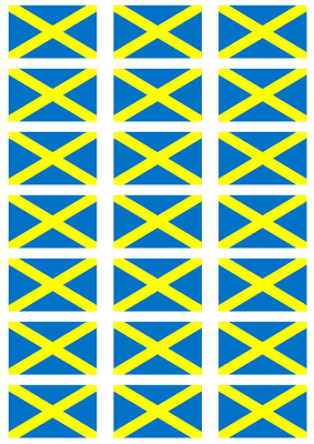 Mercia Flag Stickers - 21 per sheet