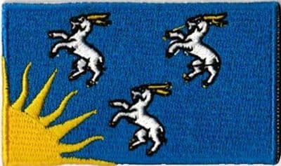 Merionethshire Embroidered Flag Patch, style 04