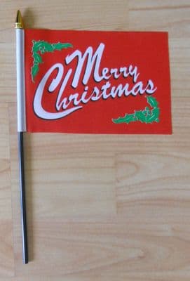 Merry Christmas Hand Flag - Small.