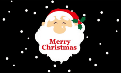 Merry Christmas Santa Face Large Christmas Flag - 5' x 3'.