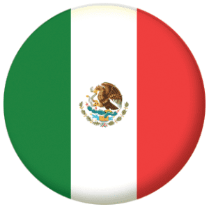 Mexico Country Flag 58mm Mirror