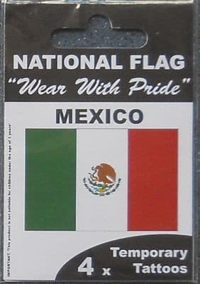 Mexico Country Flag Tattoos.