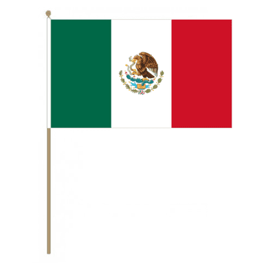 Mexico Country Hand Flag - Large.