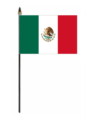 Mexico Country Hand Flag - Small.