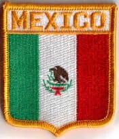 Mexico Embroidered Flag Patch, style 06.