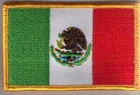 Mexico Embroidered Flag Patch, style 08.