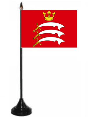 Middlesex Desk / Table Flag with plastic stand and base.