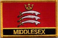 Middlesex Embroidered Flag Patch, style 09.