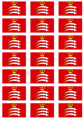 Middlesex Flag Stickers - 21 per sheet