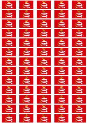 Middlesex Flag Stickers - 65 per sheet