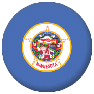Minnesota State Flag 58mm Button Badge