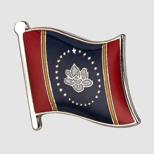 Mississippi US State Flag Enamel Pin Badge - small