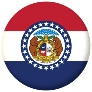 Missouri State Flag 58mm Mirror