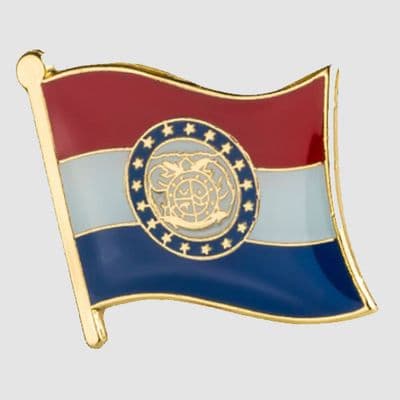 Missouri US State Flag Enamel Pin Badge - small