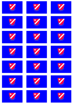 Molise Flag Stickers - 21 per sheet