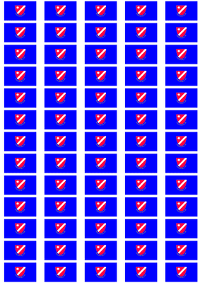 Molise Flag Stickers - 65 per sheet