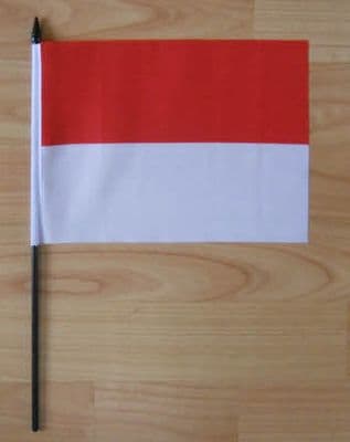 Monaco Country Hand Flag - Medium.