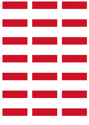 Monaco Flag Stickers - 21 per sheet