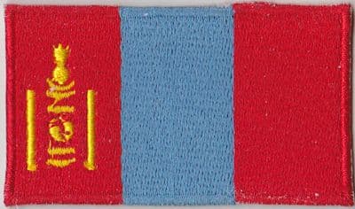 Mongolia Embroidered Flag Patch, style 04