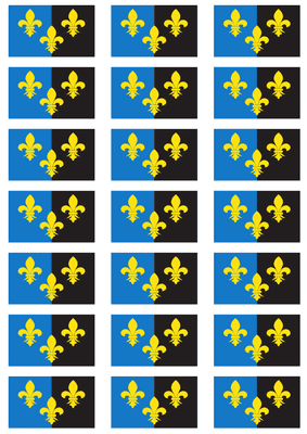 Monmouthshire Flag Stickers - 21 per sheet