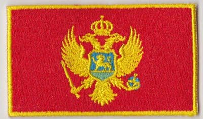 Montenegro Embroidered Flag Patch, style 04.