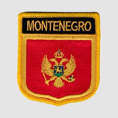 Montenegro Embroidered Flag Patch, style 07