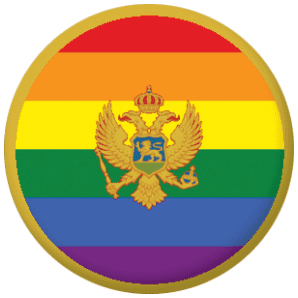 Montenegro Gay Pride Flag Button Badge